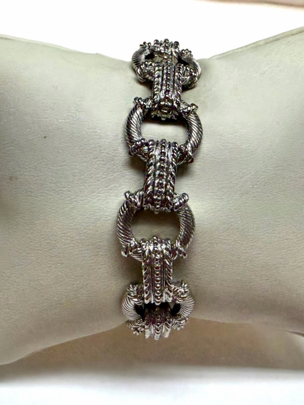 Judith Ripka Sterling Silver Citrine Toggle Bracelet